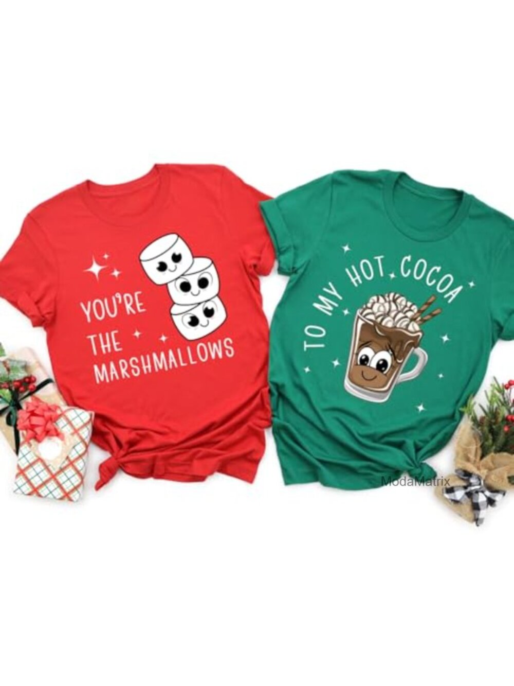 Funny Matching Couples Christmas T-Shirt You're The Marshmallows To My Hot Cocoa